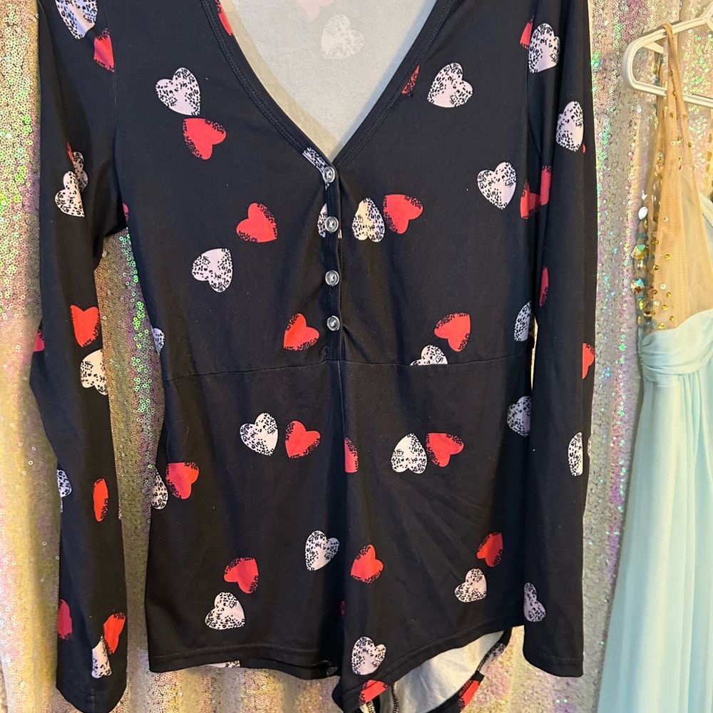 Purple Crown Print Women's Top - Picture 2 of 2